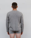 BASERANGE crew neck long sleeve T-shirt France BAS-TOBL-CO-WI24-BASALT GREY